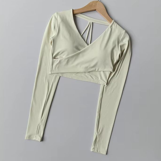 Women Elegant V Neck Long Slee - огляд і ціна Pilate Yoga Workout