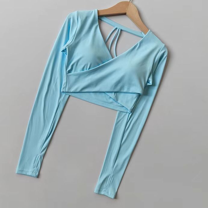 Women Elegant V Neck Long Slee - огляд і ціна Pilate Yoga Workout